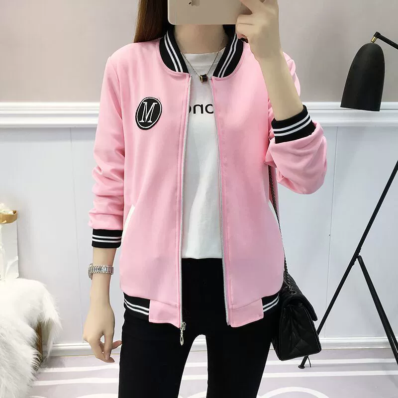 Autumn spring jacket, baseball uniform, Korean style, loose fit, plus size