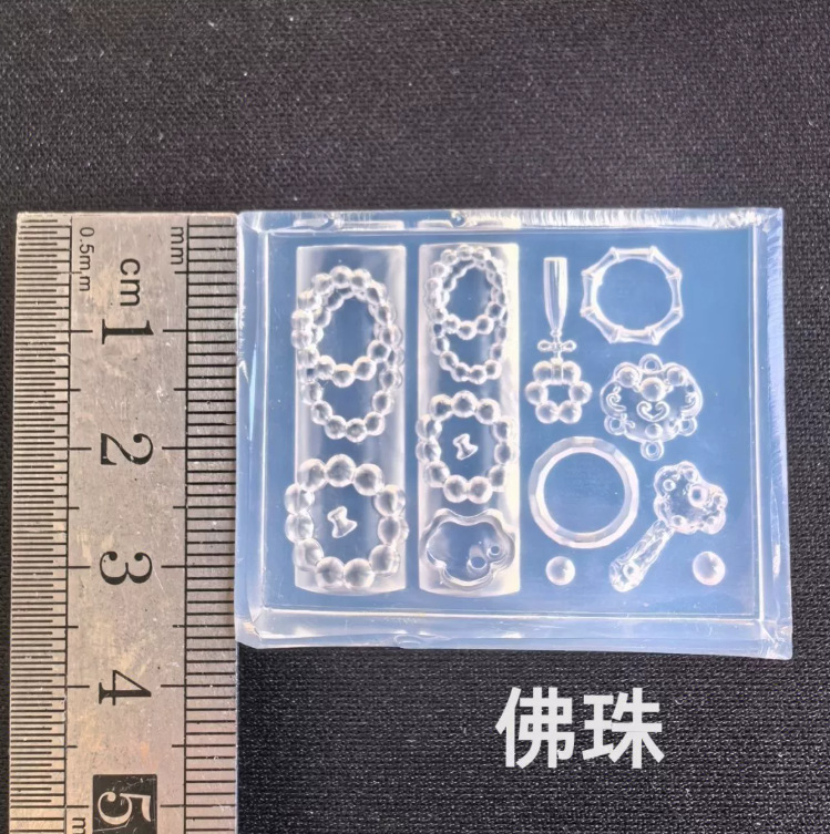 Molde de manicura amor arco en relieve flor ornamentos molde abrasivo alta permeabilidad estereoscópica DIY decoración molde de silicona