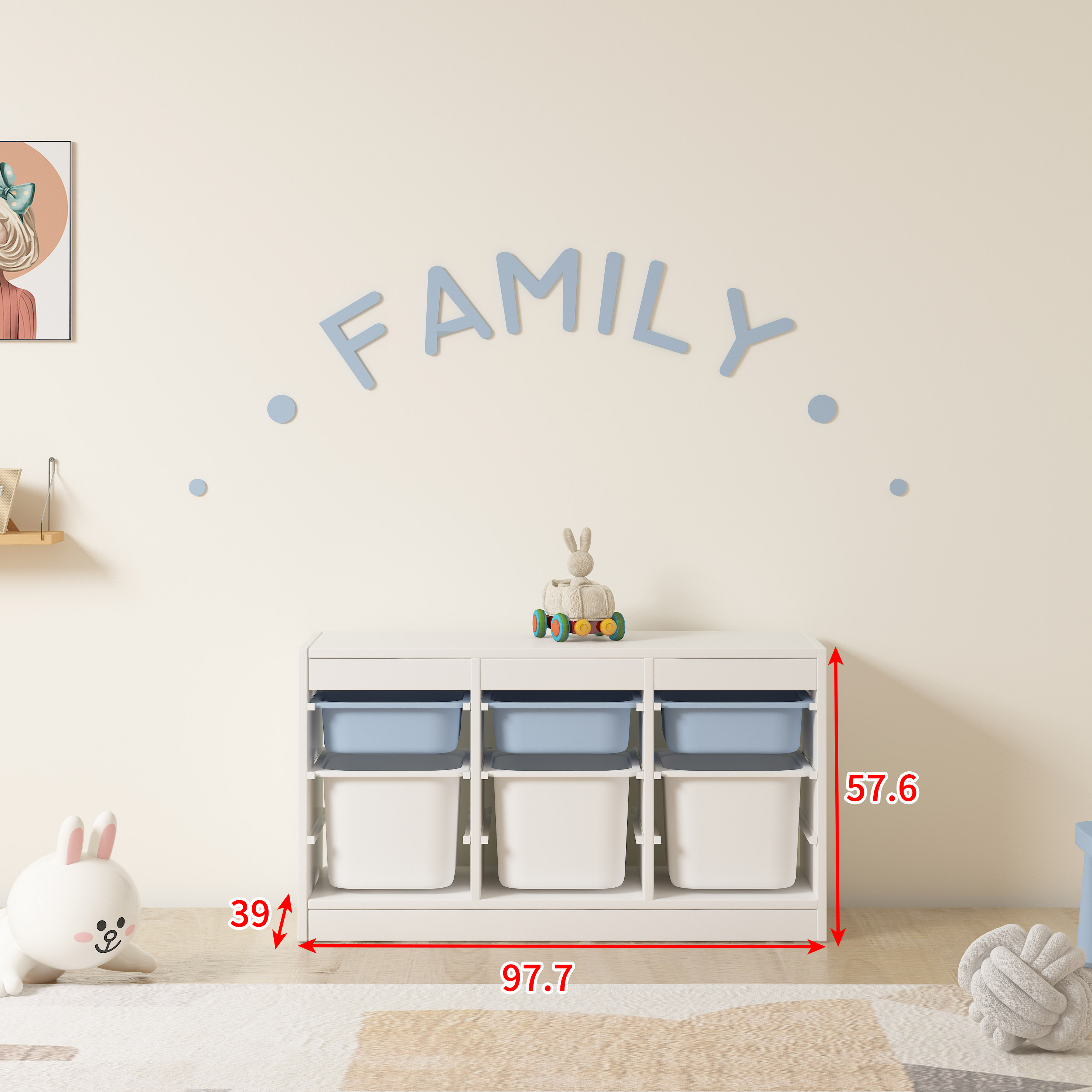 ∅∅∅ααα3*3 장난감장 블루색상 길이 97.7∅∅∅ααα