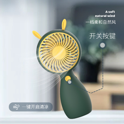 Handheld Mini Fan USB Cartoon Lanyard Portable Pocket Outdoor Charging Dormitory Desktop Fan Wholesale