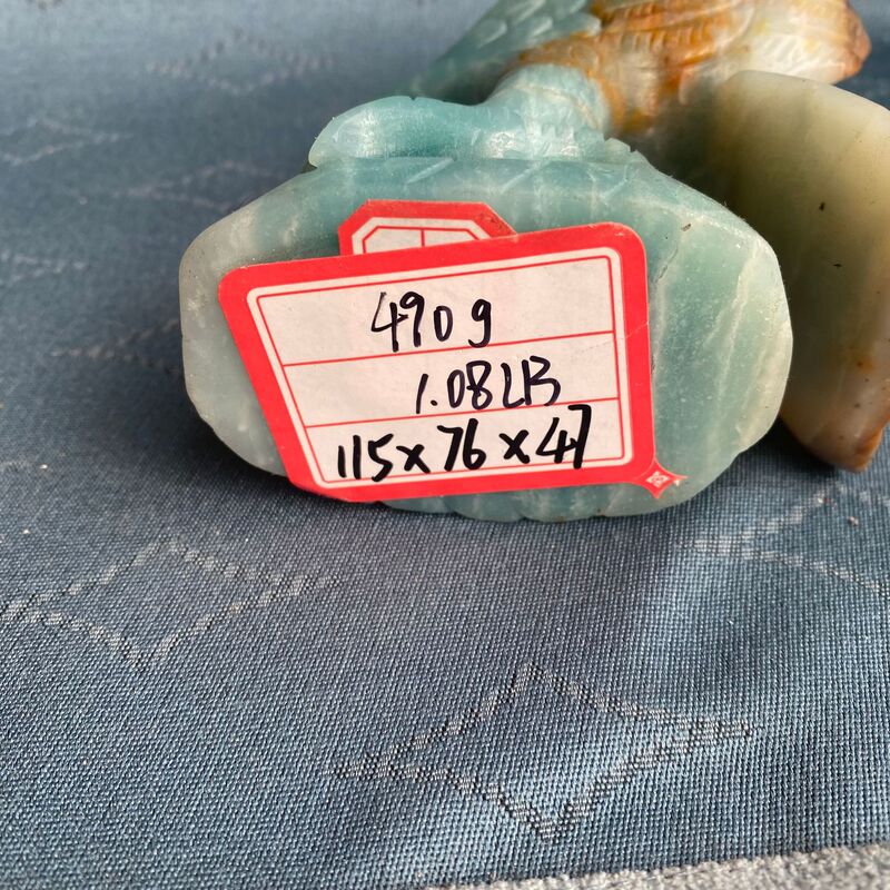 亚马逊石老鹰雕刻件桌面摆件装饰水晶摆件直播专供装饰 图 7