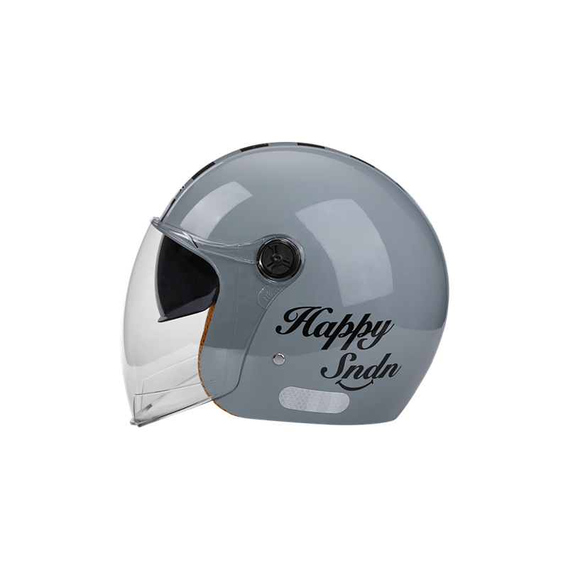 Nuevo casco de doble lente retro estándar nacional casco de motocicleta eléctrica de invierno casco de coche de batería casco de cuatro estaciones