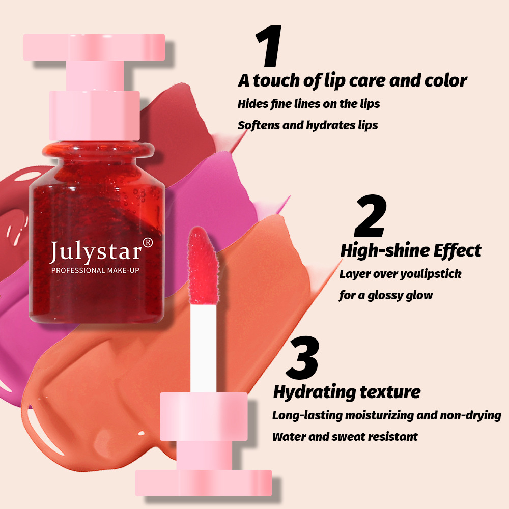 6-color moisturizing lip gloss for foreign trade, long-lasting and non-fading lip dye, cross-border makeup, non-stick cup lip gloss, matte lipstick water undefined
