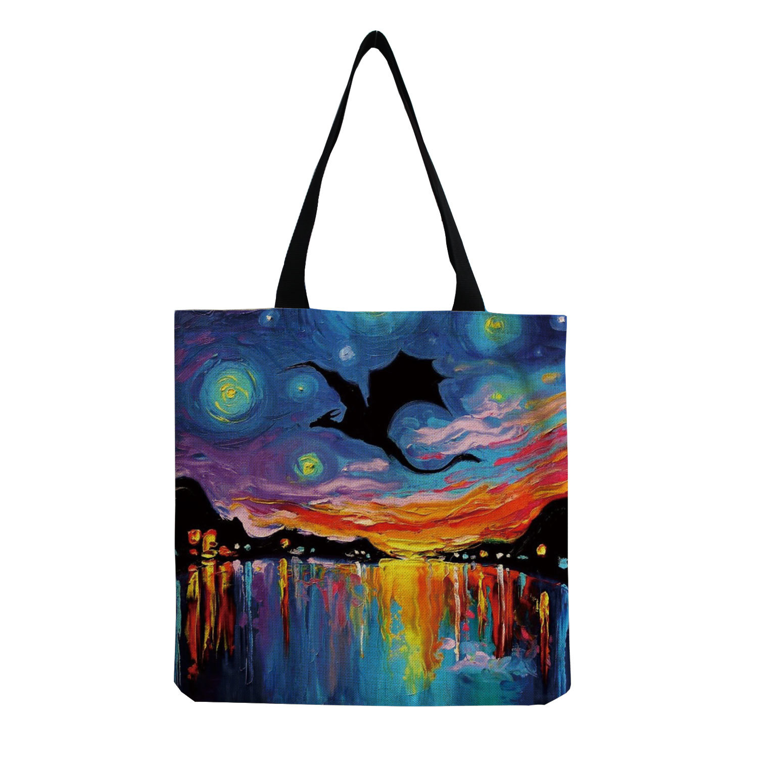 Top Handle Strap Type Canvas Bag Bags Type Women's Fashion Dog Shopping Bags