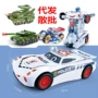 变形音乐男孩电动警车