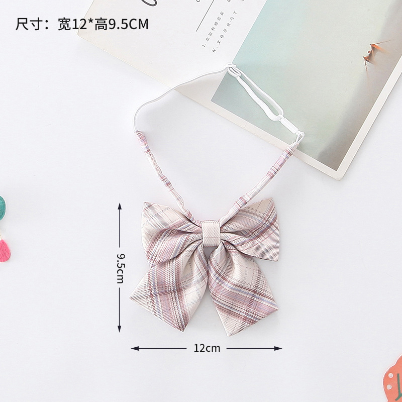 [Liquidación] Jk corbata pequeña, estilo universitario femenino, camisa de uniforme japonés a cuadros, pajarita, actuación de estudiante