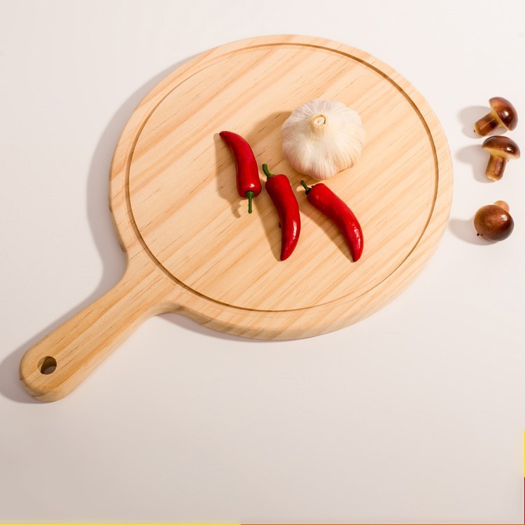 bandeja de pizzeria de madera, bandeja de carne de restaurante circular, bandeja de pizzeria de madera, bandeja de pan para refrigerios