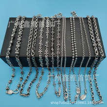 ch克罗伈项链S925标船锚字母十字花男女项饰欧美复古男女情侣项链