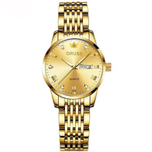 跨境一件代发石英表机芯手表女士日历防水夜光时尚潮流女腕表礼物