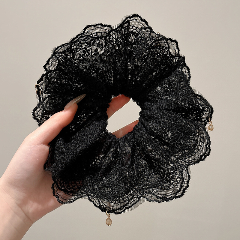 Anillo de pelo de intestino grueso suave francés para mujer 2025 nuevo círculo de intestino grueso coreano de alta gama Advanced Large Hairy Cuerda para la cabeza para mujer