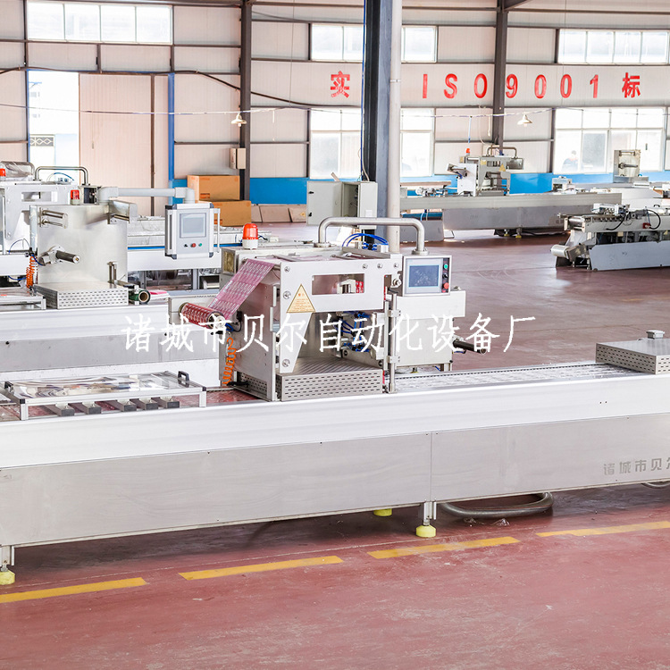 海鲜蛤蜊封盒包装机  连续式充气包装机