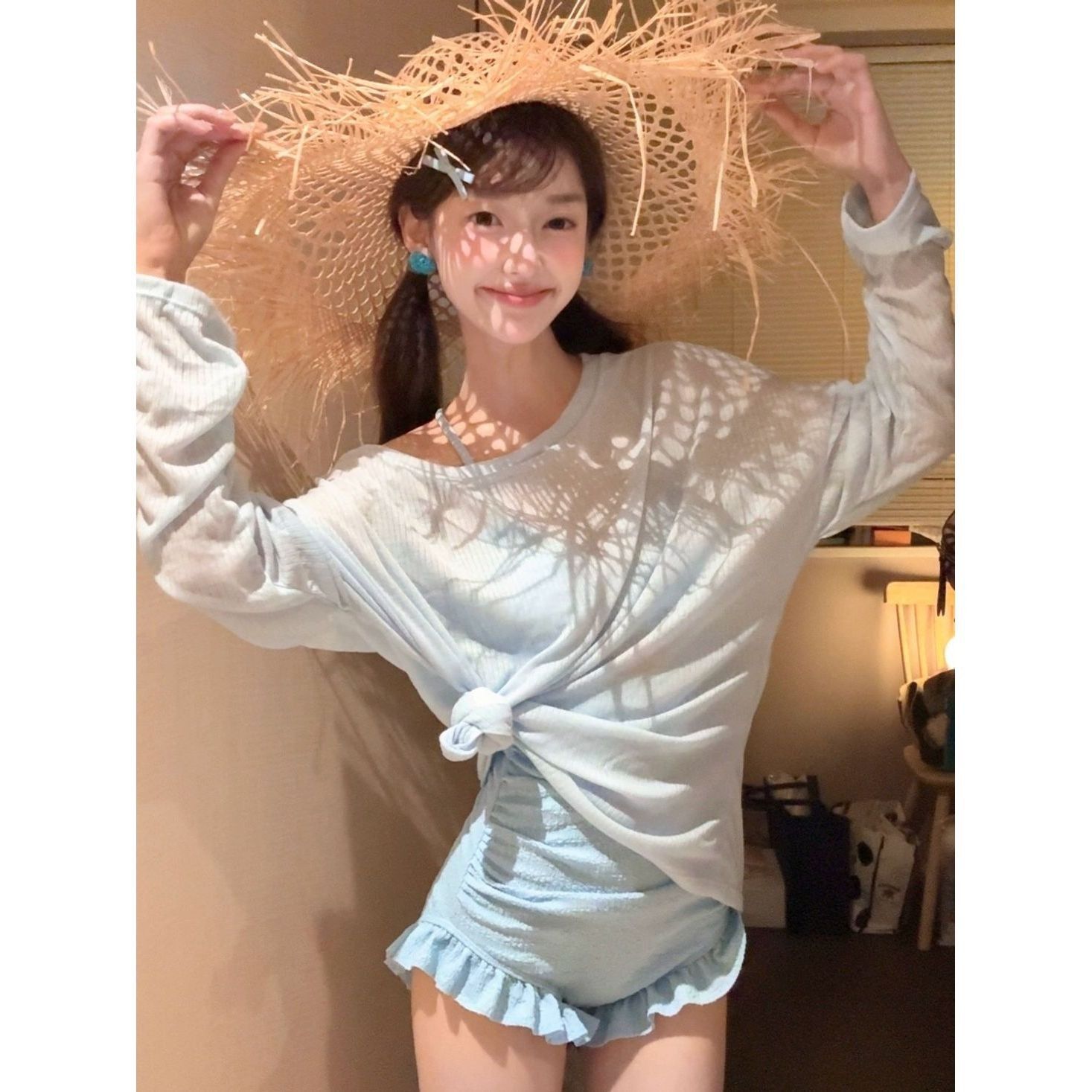 2026 new cross-border swimwear essential cover-up jacket, sun-protective lace outerwear collection. This link only includes the cover-up jacket