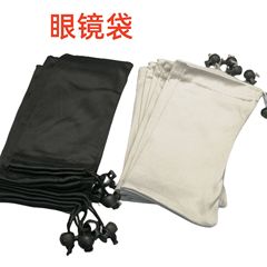 眼鏡布袋子批發 黑色細纖維布眼鏡袋眼鏡收納袋太陽鏡袋束口抽繩