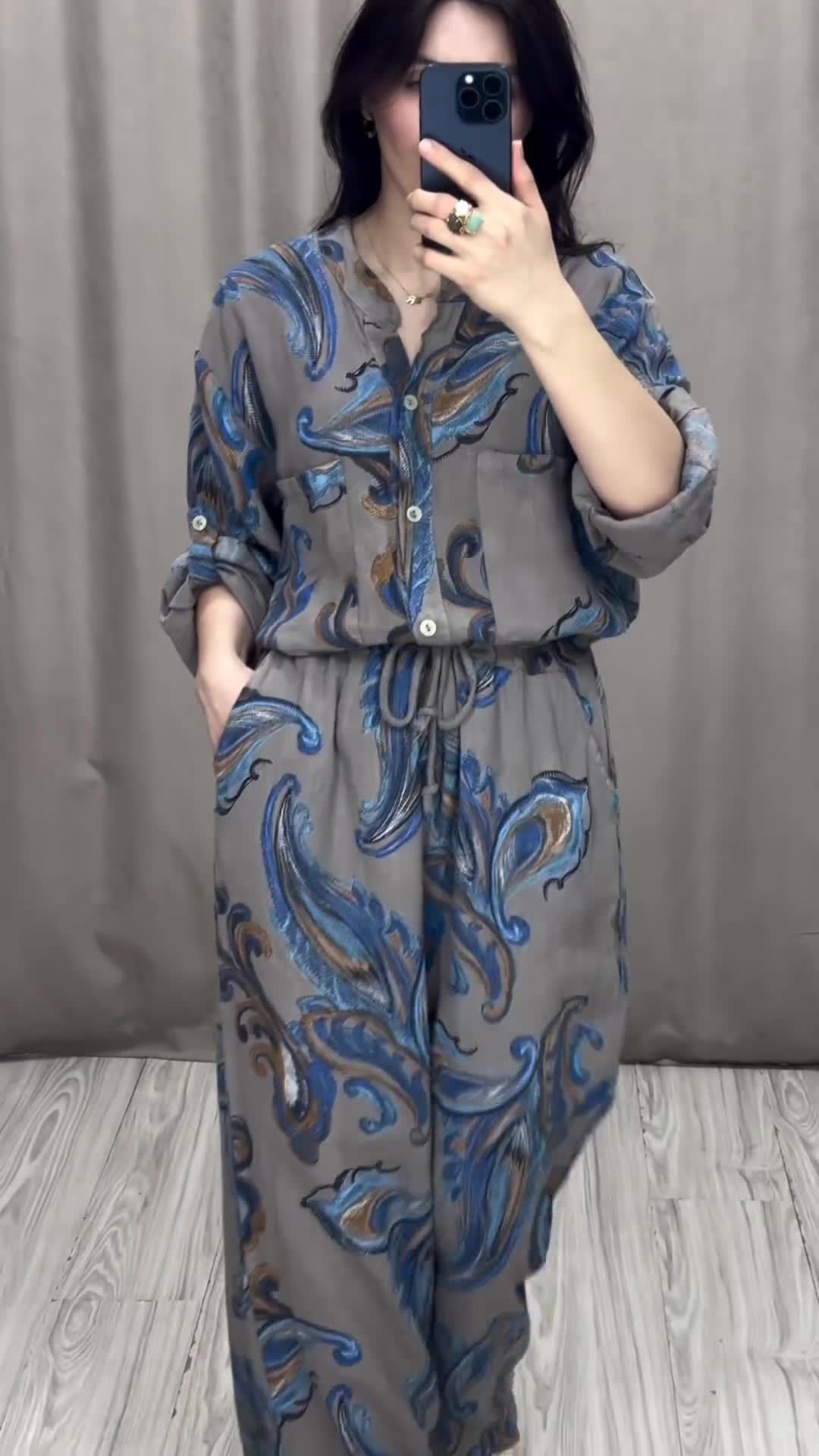 Women's Pant Set Forest Style Leisure Suit Comfortable Two Piece_voghion.com