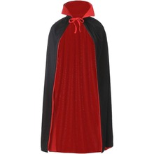 黑色红色双面万圣节披风双层款斗篷小立领披肩女吸血鬼外衣欧美款