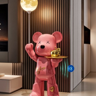 Trendy Violent Bear Large Floor-Standing Ornament for Living Room Tv Cabinet Decoration High-End Piggy Bank