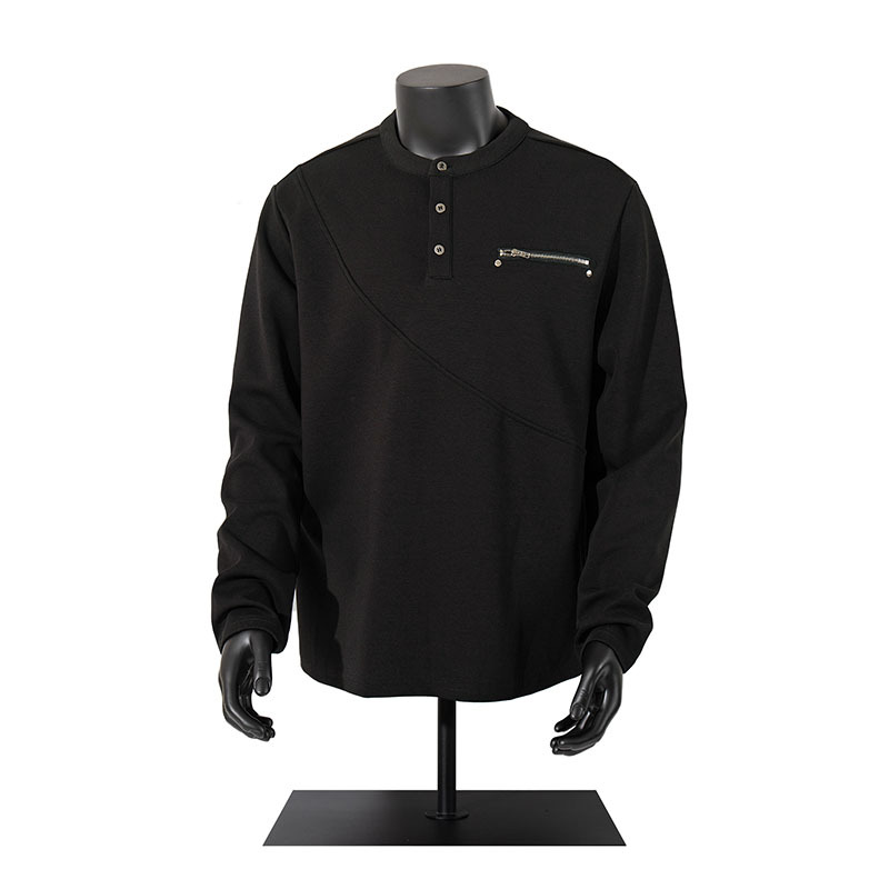 TKPA重磅纯色圆领长袖t恤潮牌美式简约复古太空棉廓形打底衫上衣