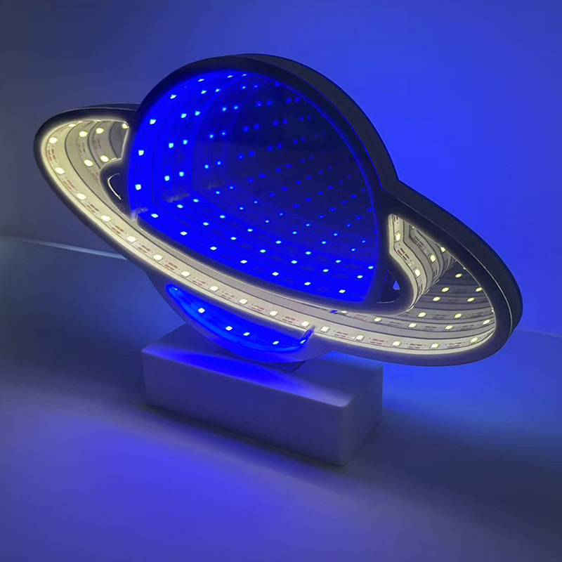 Transfronterizos led luz de atmósfera dormitorio cabezal de cama espejo planetario luz de túnel creativa luz de decoración de fiesta luz de modelado luz de noche