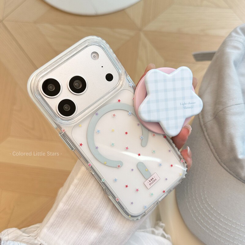 Star Magnetic Stand Suitable for Apple 17 Pro Max Phone Case, Transparent iPhone 16, Fresh Style 15, Anti-Drop 13 Star Magnetic Stand Suitable for Apple 17 Pro Max Phone Case, Transparent iPhone 16, Fresh Style 15, Anti-Drop 13