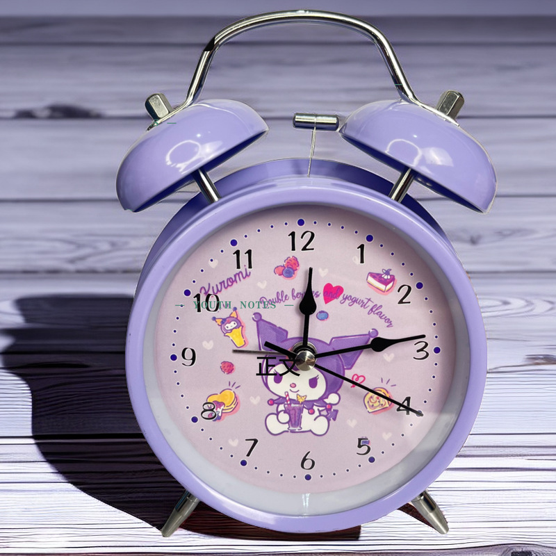 Cross-Border Popular Product Coolomi Alarm Clock, Cute Cartoon Student Night Light Desktop Ring Bell Clock, Super Loud Quartz Clock