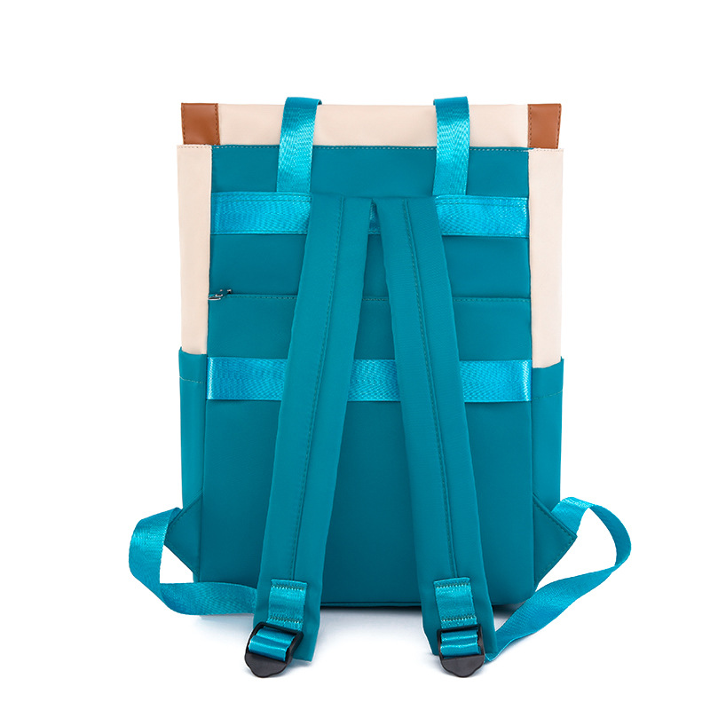 Comercio exterior 2023 nuevas damas casuales mochila de tela Oxford moda contraste color computadora de gran capacidad mochila portátil marea