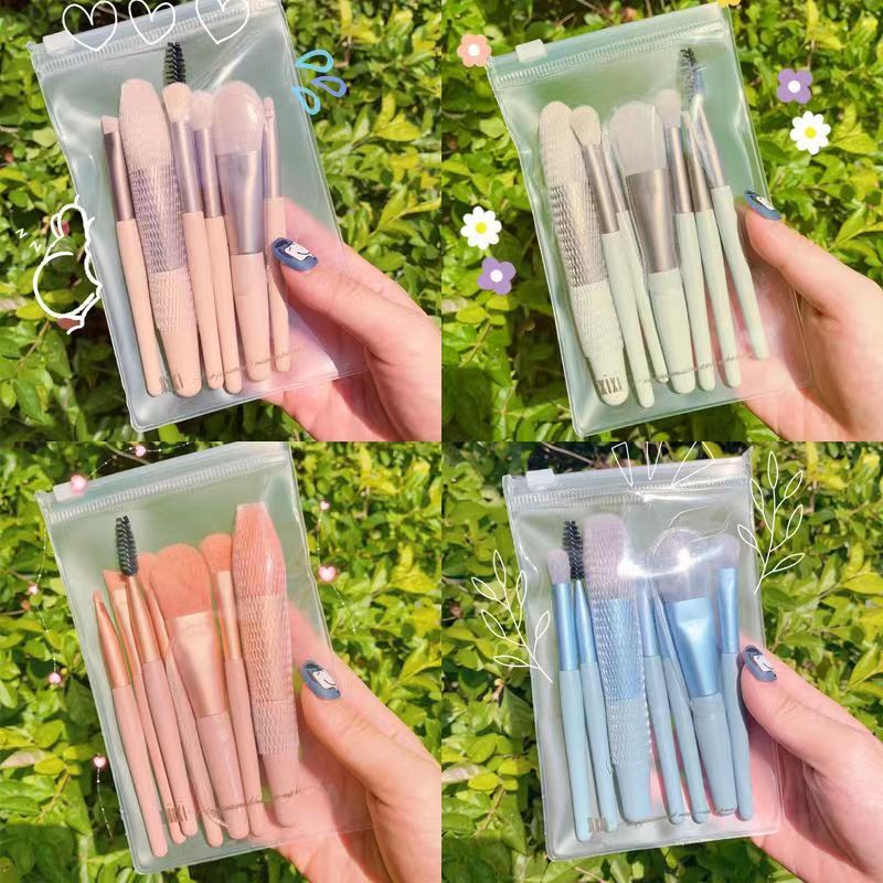 8 mini makeup brushes suit full set portable blush eye shadow brush beauty tools Morandi matte soft brush