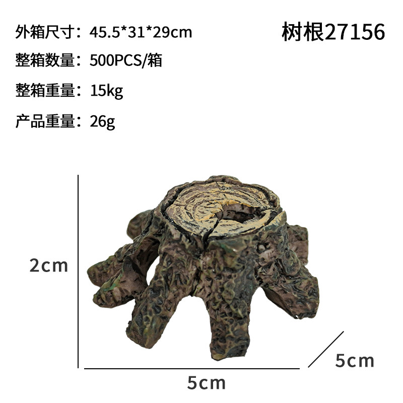 Estilo explosivo musgo micro paisaje joyería resina granja maceta acuario decoración raíz de árbol artificial pescado camarones refugio casa