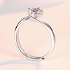 Classic wedding ring for St. Valentine's Day, silver 925 sample, Birthday gift, wholesale