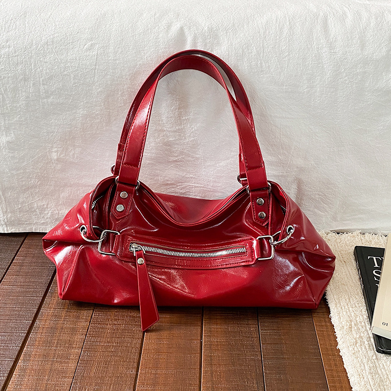 Primavera y verano retro alta textura bolso mujer 2026 nuevo simple gran capacidad tote bag de hombro universal