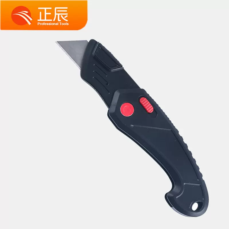 工业级折叠梯形加厚壁纸刀电缆剥皮牛角钩刀电工多角度重型折叠刀