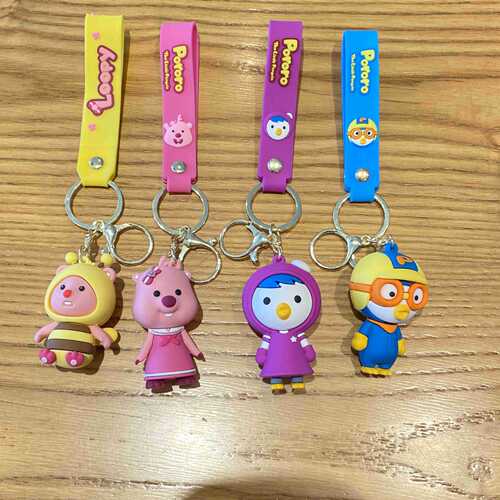 New loopy cartoon keychain Korean version cute beaver penguin doll bag pendant doll machine small gift