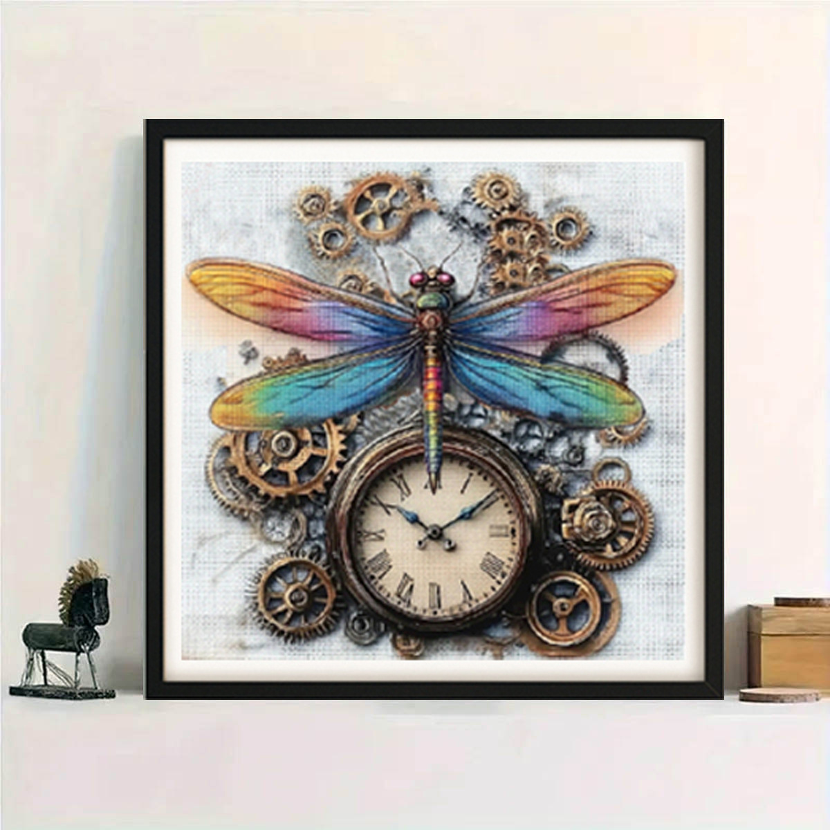 Transfronterizo 2026 ventas calientes cruzadas pequeñas piezas de reloj de vapor y libélula de decoración doméstica europea suministro directo image 2