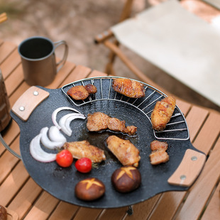 Outdoor Stainless Steel Baking Pan Oil Dipping Rack Camping Portable Back-shaped Buckle Fixed Frying Oil Filtering Semi-circular Insulation Rack