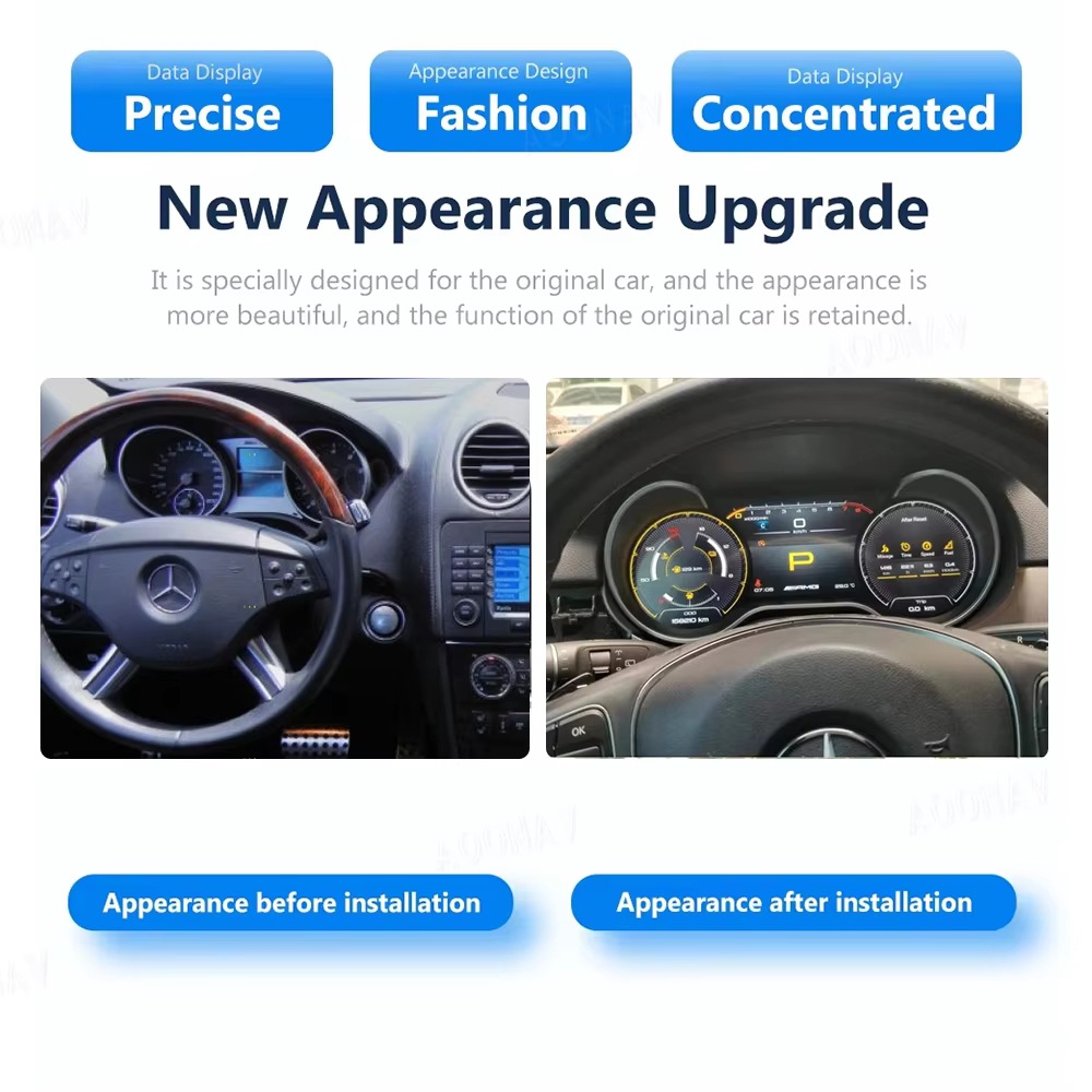 Suitable for Mercedes Benz ml Gl R Gle Gls Lcd Dashboard Central Control Modification