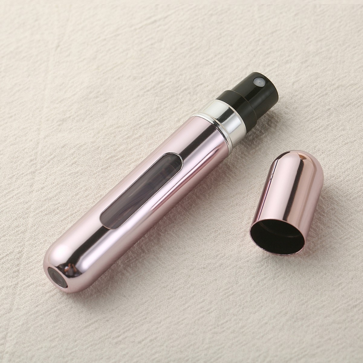 Nueva botella de perfume inferior de 8ml, botella de spray cosmético portátil recargable, botella de perfume autobomba