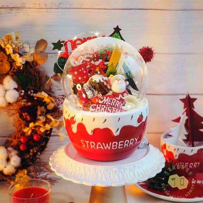 Креативная стеклянная клубника, сферический абажур