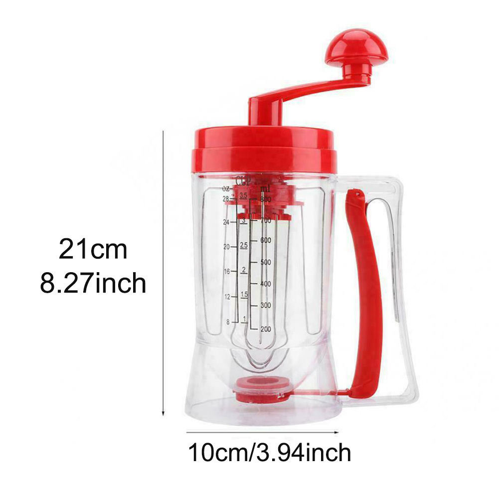 Taza de masa de manivela transfronteriza pancake machine torta herramienta de horneado dispensador embudo taza mezcladora
