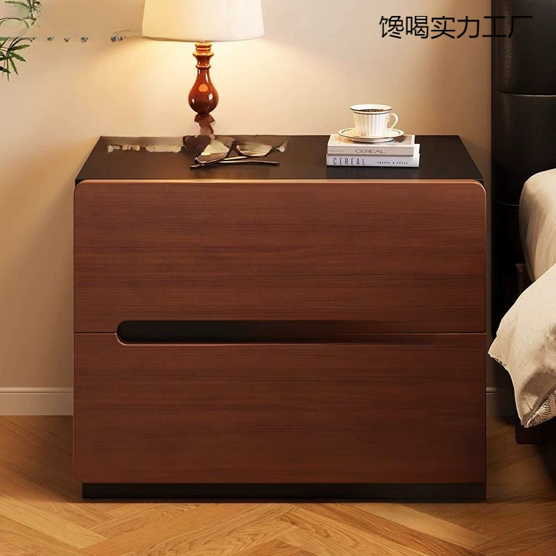 Прикроватная тумбочка в средневековом стиле из цельного дерева для дома, спальни, прикроватная полка для хранения, новая маленькая квартира