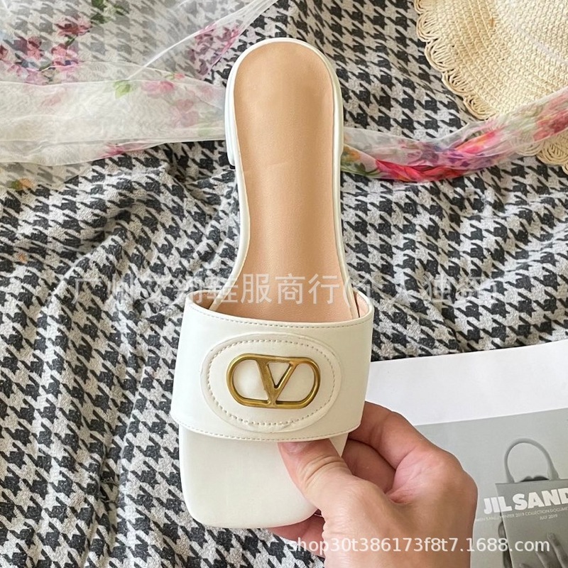 外贸新款欧美中东迪拜俄罗斯荷兰德国新加坡V字扣真皮平底一字拖|undefined
