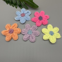 手を振って刺繍の毛糸のデカールの立体の胸の花の毛織のシャツの女の子の装飾のメリヤスのパッチの対外貿易の補助材料を飾ります。