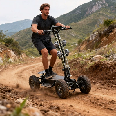Qatlanan elektrik skuterlər Scooter, High-Speed Dual-Drive Four-Wheel