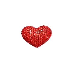 Red love brooch high-end women's exquisite temperament pin simple personality corsage anti-exposure buckle suit accessories