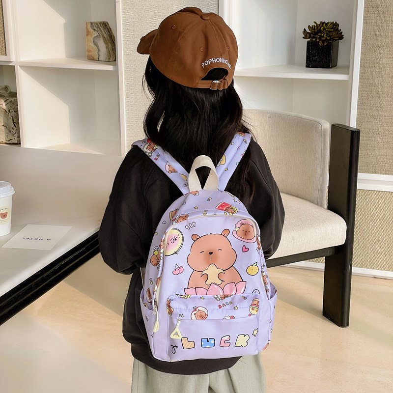 Mochila infantil para bebés lindas mochilas capibara para niños y niñas 2025 nueva mochila infantil de gran capacidad