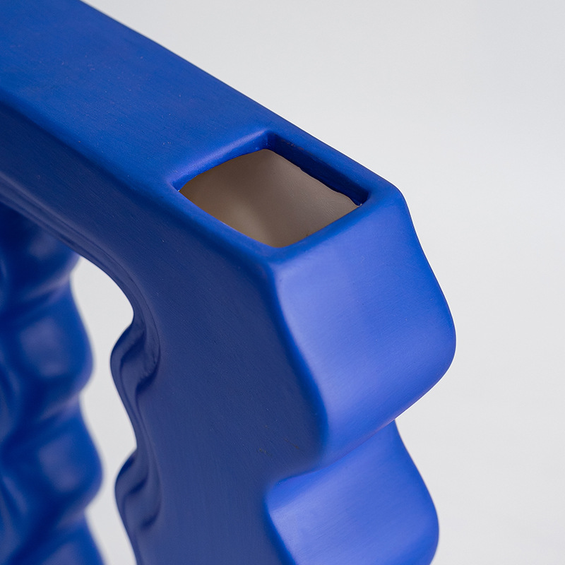 Arte nórdico creativo Memphis jarrón hogar simple decoración suave modelo sala de entrada escritorio decoración geométrica flor