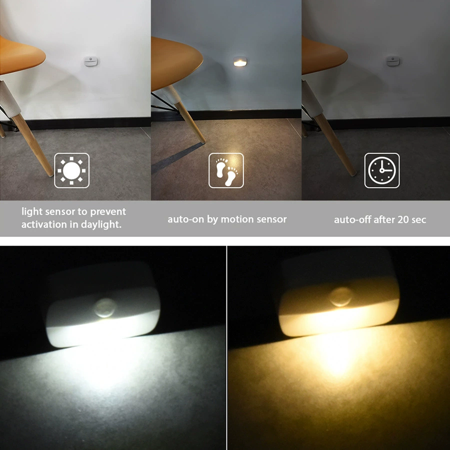 Smart physiological induction LED night light for stairs, bookcase for wardrobe, interior lighting