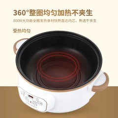 Dual-Ear Electric Hot Pot, New Model, Multifunctional Integrated Electric Hot Pot, Takeaway Hot Pot, Double-Layer Electric Cooking Pot