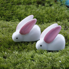 小白兔 兔子 兔斯基 大耳朵兔子 大号 苔藓微景观配件 树脂摆件