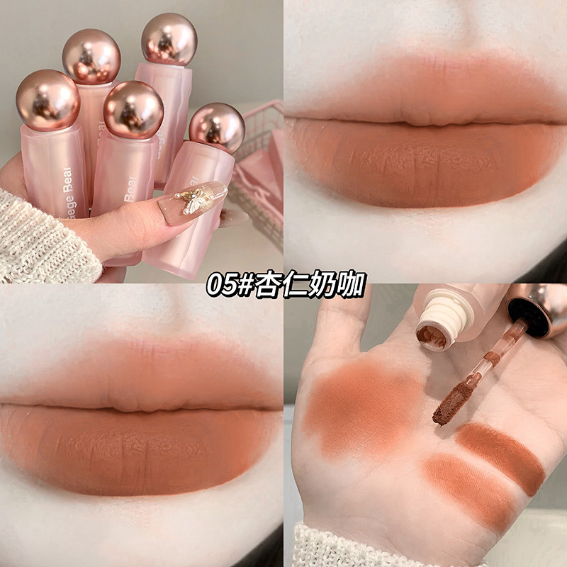 Gege bear绒雾固色唇泥 丝绒哑光纯欲雾面丝滑女学生素颜显白唇釉|undefined