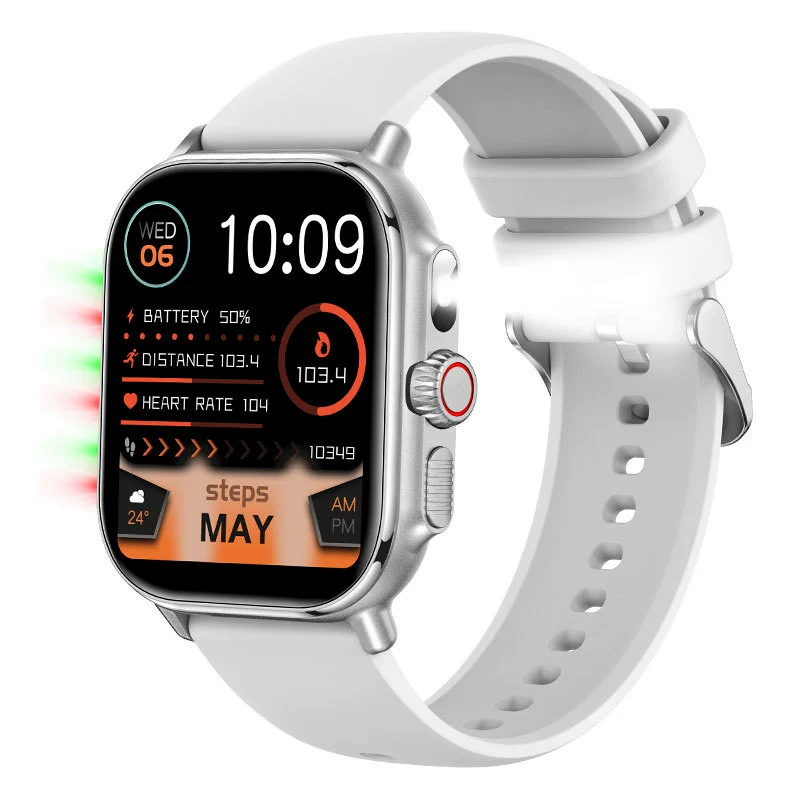 Умные часы 1.95″ TFT, Bluetooth 5.2, частотe пульса и насыщения крови кислородом (SpO2), фонарик