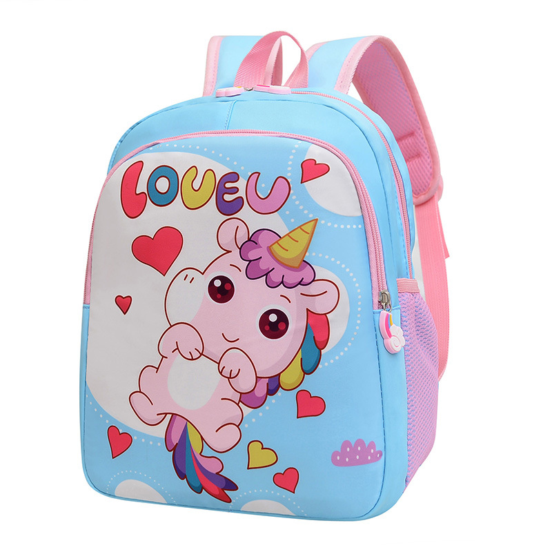 Mochila infantil transfronteriza de aspecto alto de 2 a 7 años 2023 nueva mochila de jardín de infantes para niñas unicornio para la temporada escolar